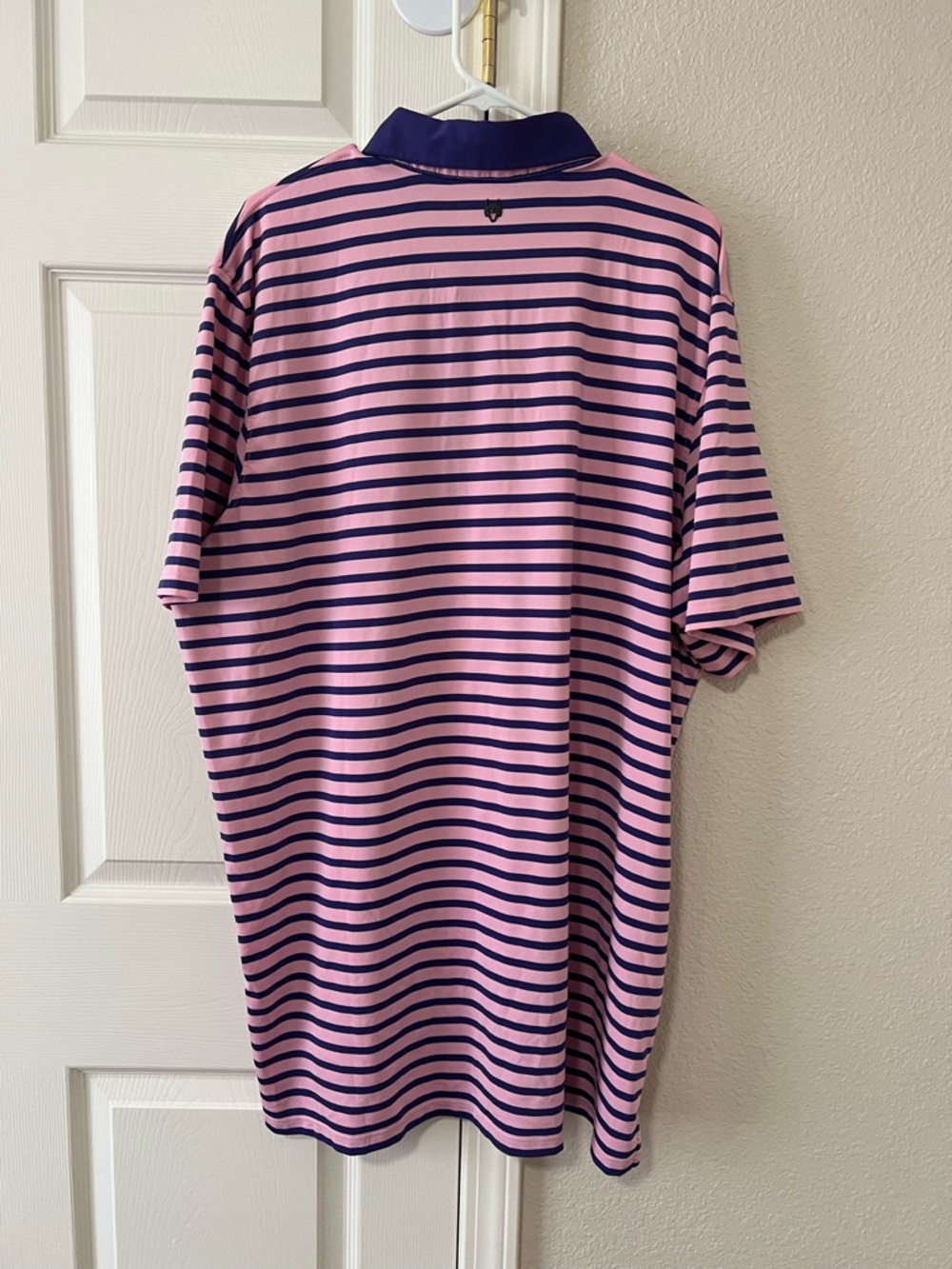 Greyson Men’s Pink & Purple Striped Performance Golf Polo Size XXL - Picture 8 of 10